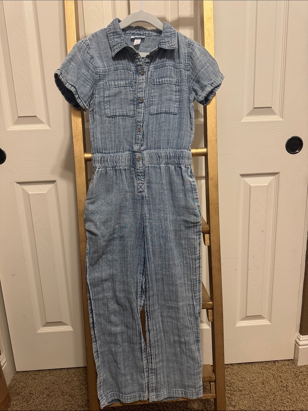 Cat & Jack Light Blue Denim Jumpsuit